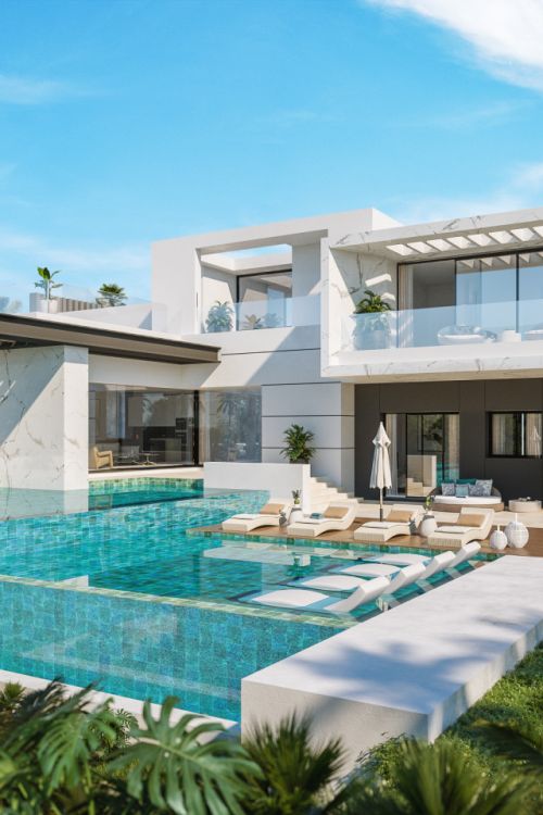 State of the art villas under construction on prime plots in El Paraíso