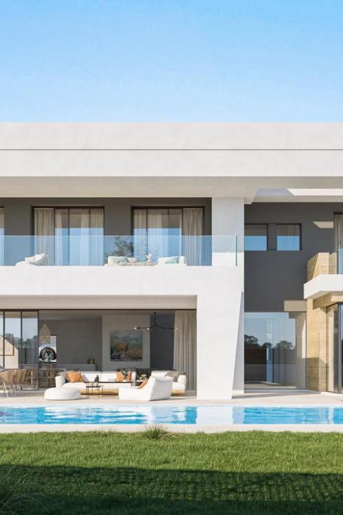 Brand new six bedroom villa under construction in Rocio de Nagueles, Marbella with sea and mountain views