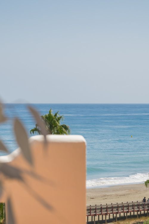 Stunning south-facing three bedroom penthouse located in the exclusive gated community of Bahia Del Velerin, Estepona.