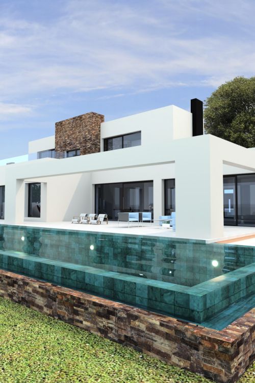 Villa Maya – a magnificent four-bedroom modern beachside villa, currently under construction on the cusp of Guadalmina Baja