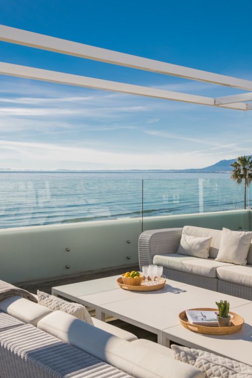 Spectacular South-East Facing Beachfront Villa with Direct Sea Access in Costabella, Marbella