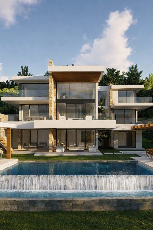 Exclusive plot with project and approved work license with sea views.