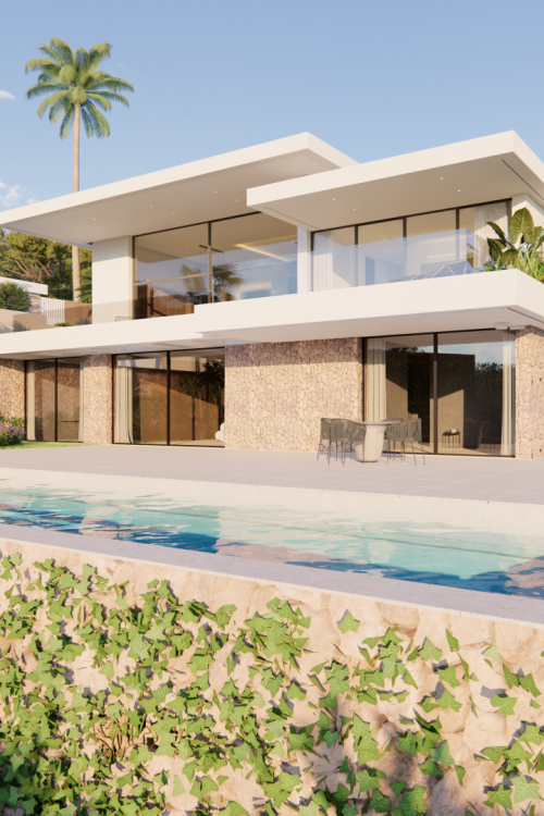 Modern villa with panoramic sea and mountain views in Las Lomas de La Quinta